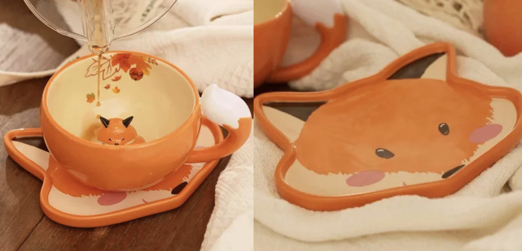 萌狐貍咖啡馬克杯