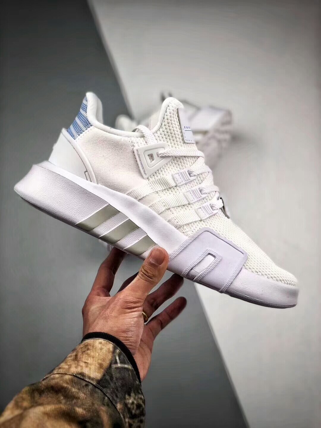 ADIDAS EQT BASK ADV 白藍 情侶款