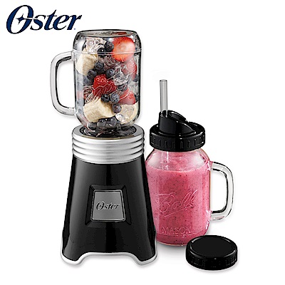 美國OSTER-Ball Mason Jar隨鮮瓶果汁機(黑)BLSTMM-BBK