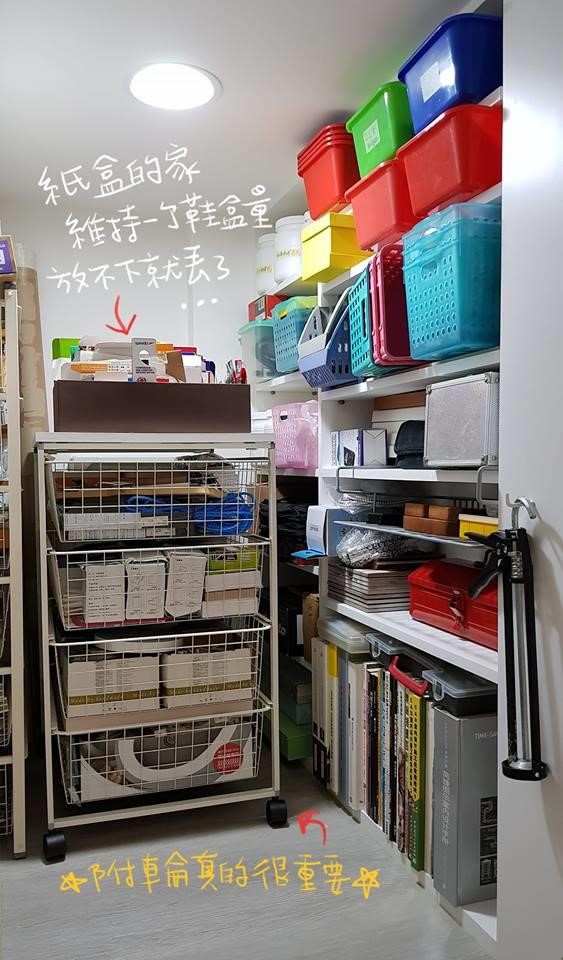 網友李國蘭在網路上分享她用牙線盒、牙膏盒收納的做法