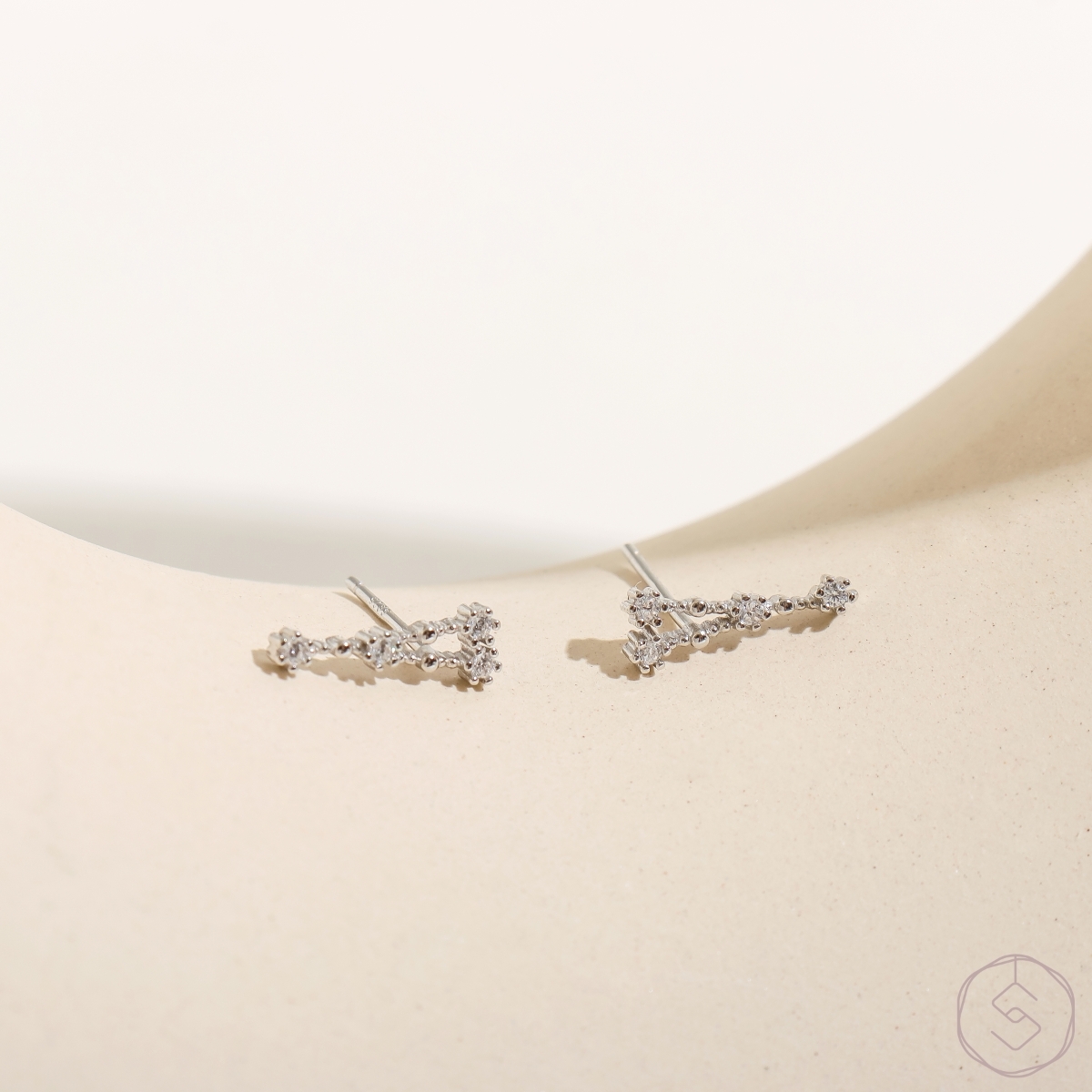 巨蟹座 星座純銀耳環