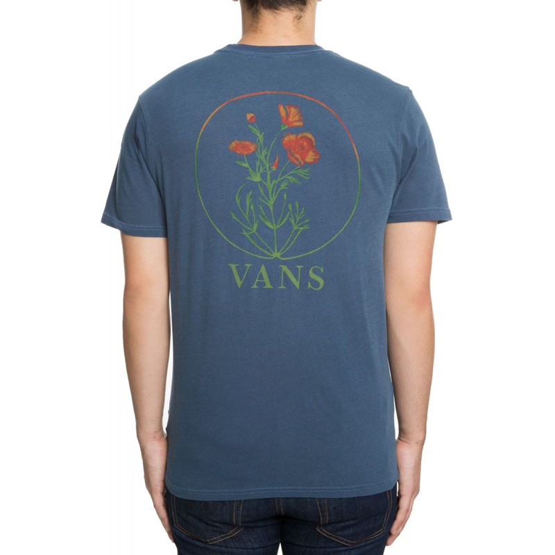 VANS VN0A3HX5LKZ 美版 Vintage California T-Shirt 短T (灰藍) 化學原宿