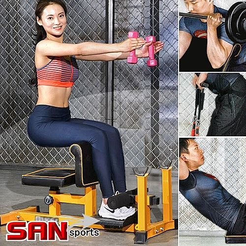 男女必備提臀神器n深蹲/臂力/仰臥/滿足多種訓練n6段高低支撐板(舒適坐墊n穩固防滑腳套(預設勾環)