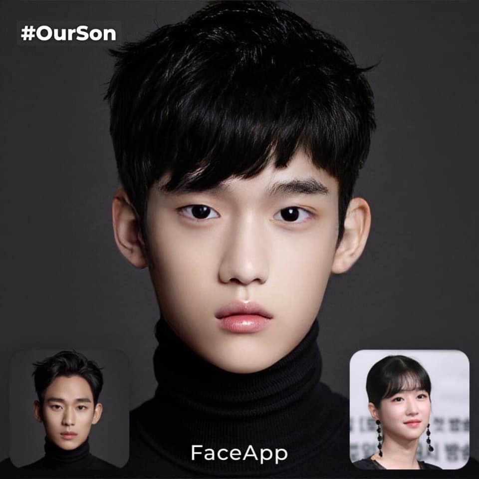 《雖然是精神病但沒關係》網友神P圖3：金秀賢＆徐睿知生的小孩會長這樣？