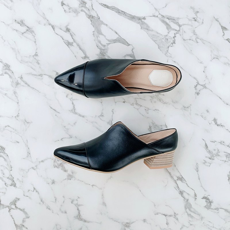 真皮手工穆勒鞋，可接受尺寸或顏色的客製化服務。