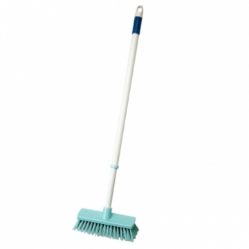 好刷，刷毛耐用 伸縮桿設計，適用不同高度使用者 適用于粗糙地面 浴室廁所小幫手 刷頭可替換 混色隨機出貨(藍色、綠色、粉紅色)