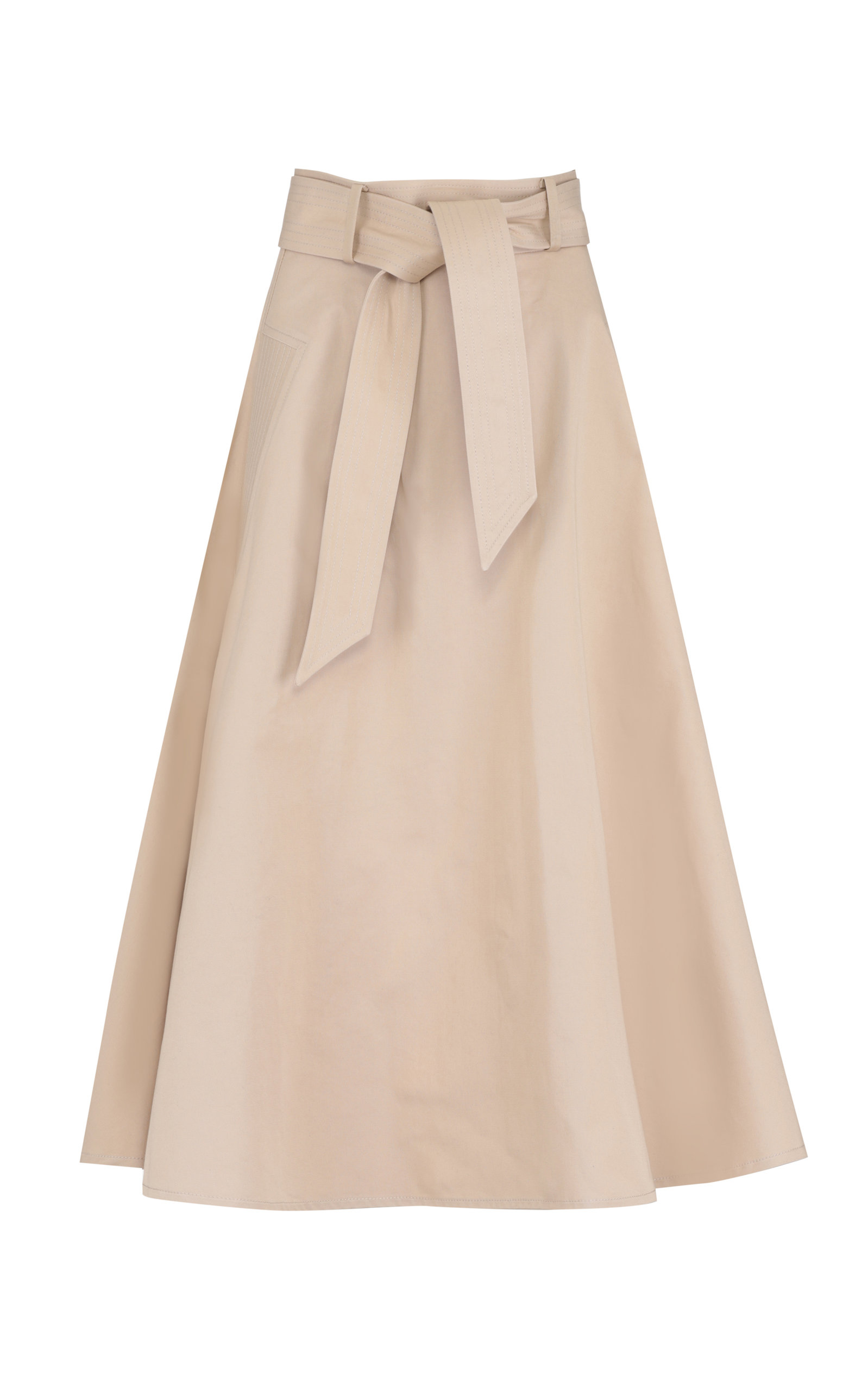 Martin Grant Belted Cotton Midi Circle Skirt