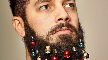 聖誕樹搬上「臉」？英倫最新時尚－裝飾大鬍子
