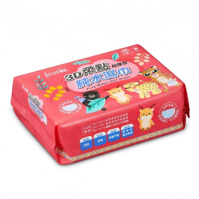 蘭韻純水濕巾60抽-3D柔點超厚型(9包/箱)