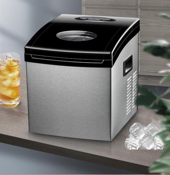 恒洋制冰機商用奶茶店小型家用方冰機25kg大型冷飲店迷你冰塊機