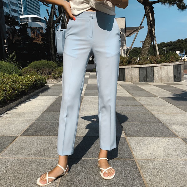 [REALCOCO官方旗艦店]小隻女必備側口袋直筒西裝褲