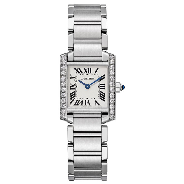 型號:W4TA0008系列:FRANÇAISE腕錶錶徑:25.20毫米x20.30毫米石英機芯 精鋼錶帶鑲24顆0.49克拉鑽石時尚經典/分期輕鬆擁有/30期零利率