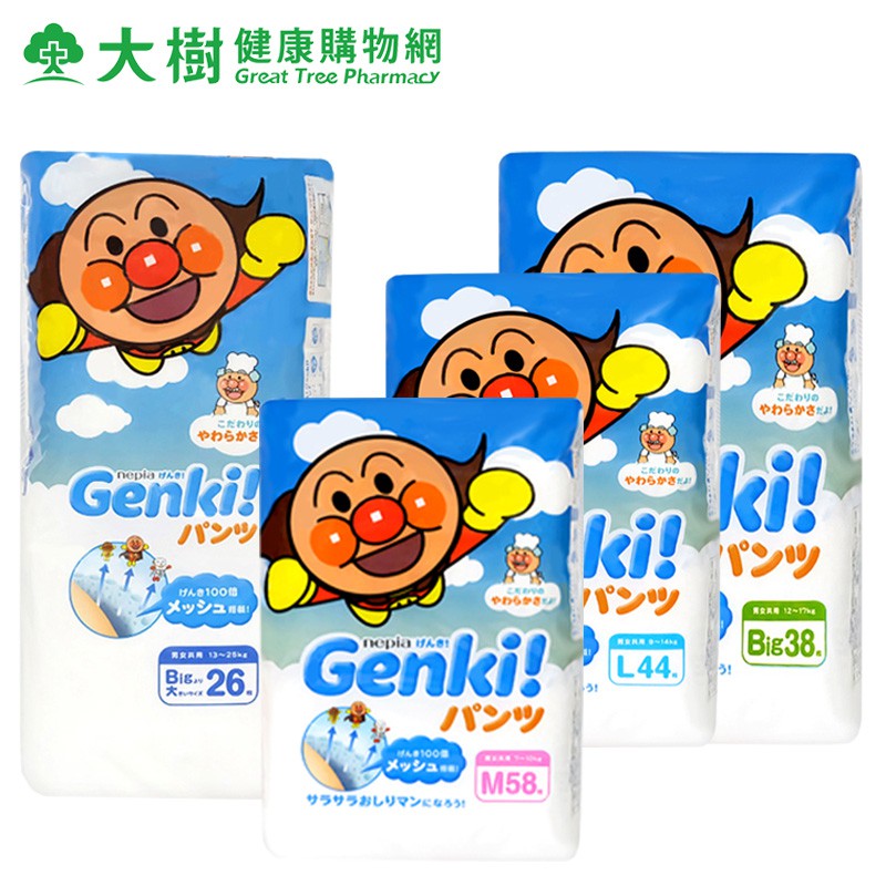 Nepia Genki 王子麵包超人紙尿褲 褲型/拉拉褲 大樹