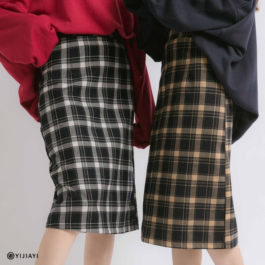 《預購7天》【YIJIAYI】格子裙 格紋裙 包臀裙 鉛筆裙【S廠】(S-S8056)