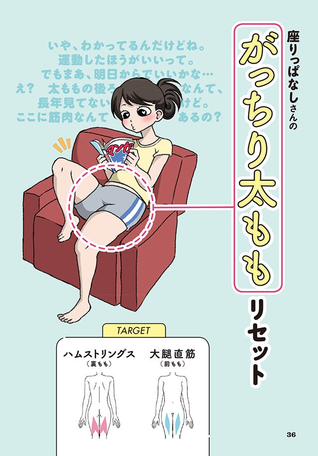 がっちり太ももにはコレが効く 裏ももの筋肉を目覚めさせて やせ筋トレ 姿勢リセット