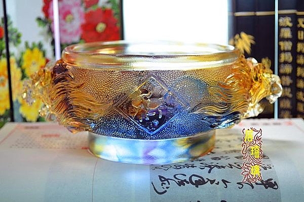開光擺件古法琉璃水晶飾品 小/大聚寶盆