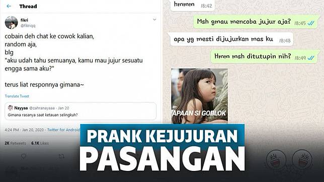 Cobain Prank Tes Kejujuran Pasangan Ala Warganet Kocak Abis Keepo Me Line Today