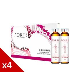 ◎FORTE用喝的保養品，展現青春活力。|◎|◎主商品：FORTE水姬美妍膠原飲(20毫升/瓶;7瓶/盒)*4贈品：FORTE水姬美妍膠原飲(20毫升/瓶)成分：純水、蔗糖、魚膠原蛋白、綜合莓濃縮汁（