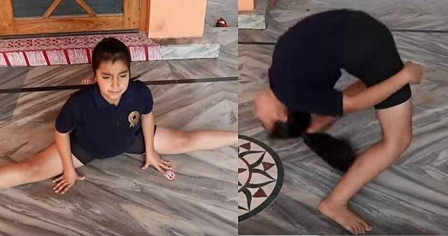 破世界紀錄！印度女童1分鐘21次　超高難度「蛇行瑜珈」
