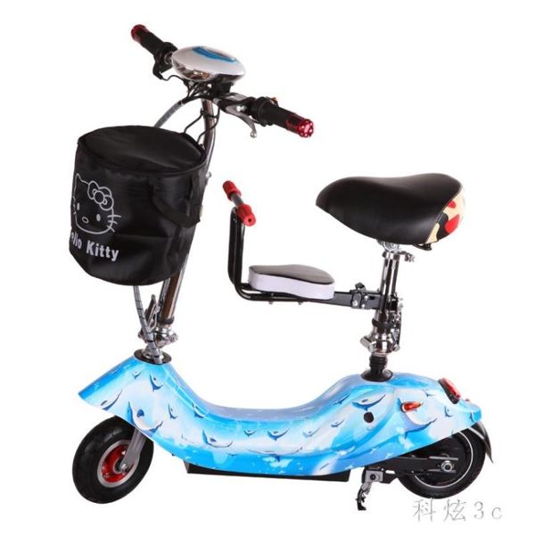 女士迷你折疊電動車女士小型兩輪代步電動滑板車自行車電瓶車