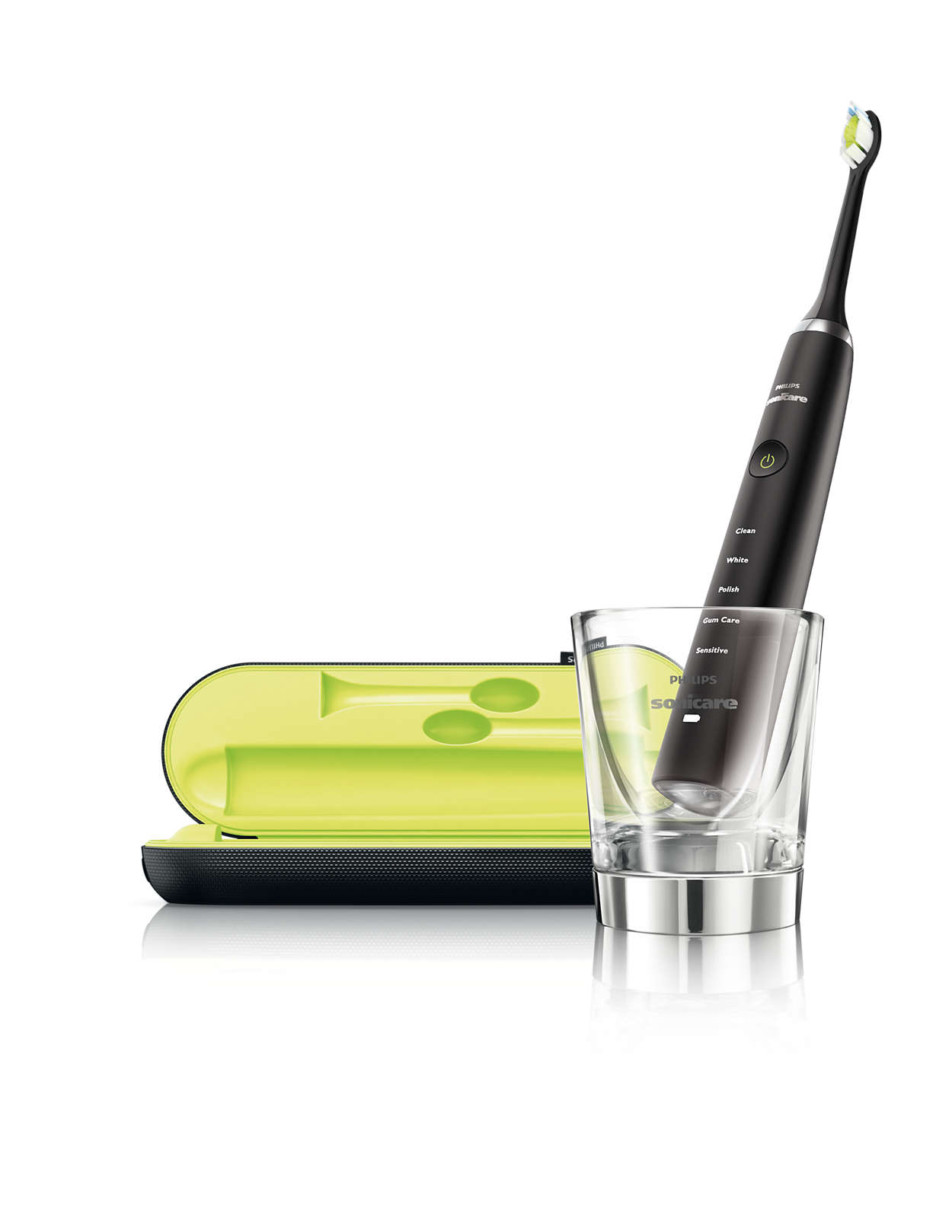 The Philips Sonicare DiamondClean rechargeable toothbrush has diamond-shaped bristles that help swee