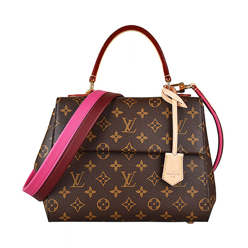 經典花紋LOGO，品牌辨識度高採Monogram打造，以帆布內襯可擺11吋隨身物，寬大空間收納