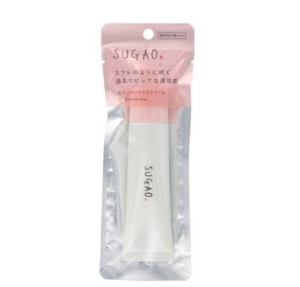 【2019年新發售】 日本SUGAO Air Fit 自然透明感防曬隔離CC霜 自然色 25g SPF23/PA+++