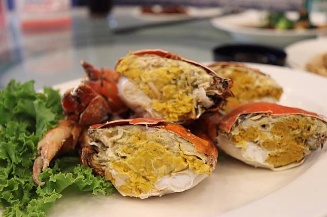 ▲雙殼處女蟳軟殼脆Q、膏黃濃郁，好吃到爆炸。
