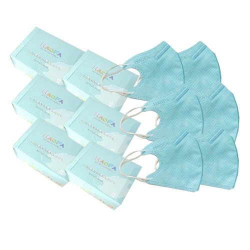 HAOFA - MIT N95 3D亮彩氣密型親子口罩-大人-水藍色*6-50入/盒*6