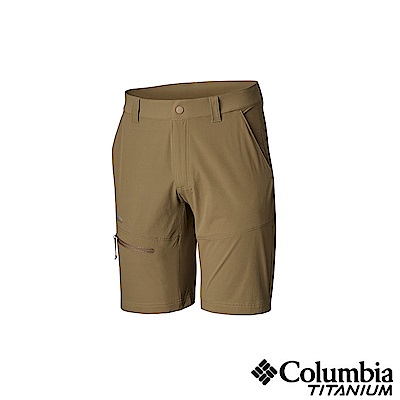 Columbia 哥倫比亞男款-鈦UPF50極輕量防潑短褲-棕色UAM06860BN