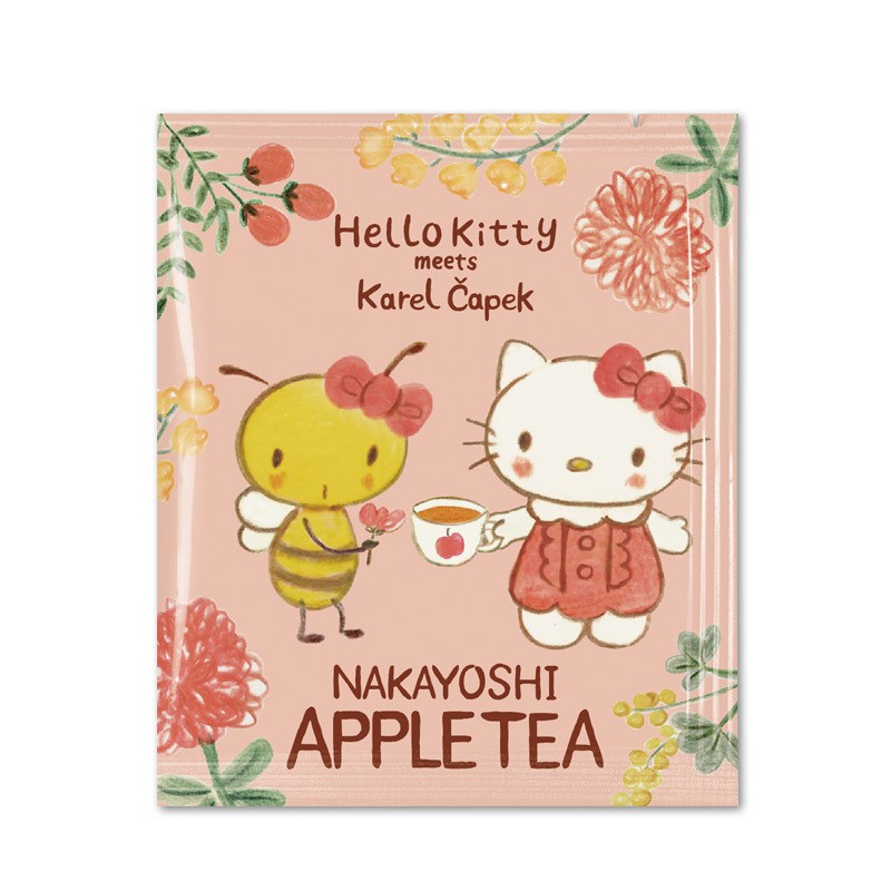 日本KarelCapek山田詩子紅茶店 小包裝紅茶- Hello Kitty 特別版 蘋果紅茶 Hello Kitty貓與Buzzy小蜜蜂終於成為好朋友了特調口味 - 皇后蘋果汀不拉紅茶充滿療癒感的成