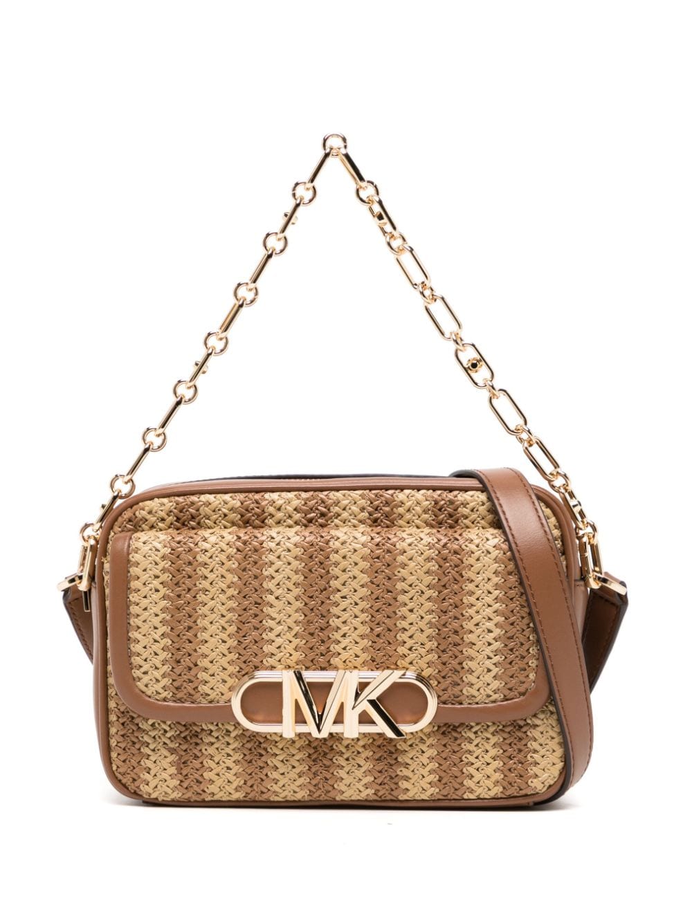 Michael Kors - medium Parker crossbody bag - women - Paper Yarn - One Size - Neutrals