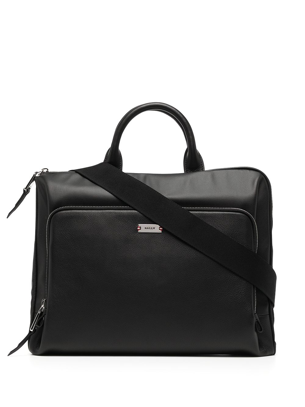Bally - logo-plaque laptop case - men - Calf Leather - One Size - Black