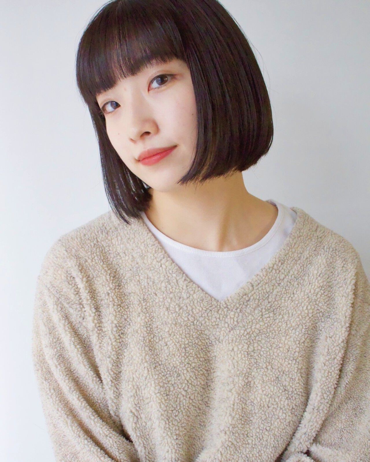 ぱつっと重めヘア がキテる