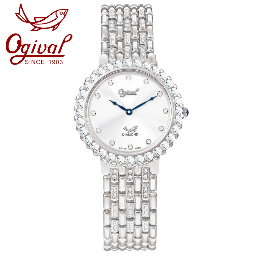 綻放深情美麗光彩Ogival設計師以極為深情細緻的感性，穿透世間性靈的情濃，已高級鐘錶設計為基礎，採用頂級珠寶鑲嵌技術，加上施華洛世奇旗下ENLIGHTENEDTM-Swarovski Element