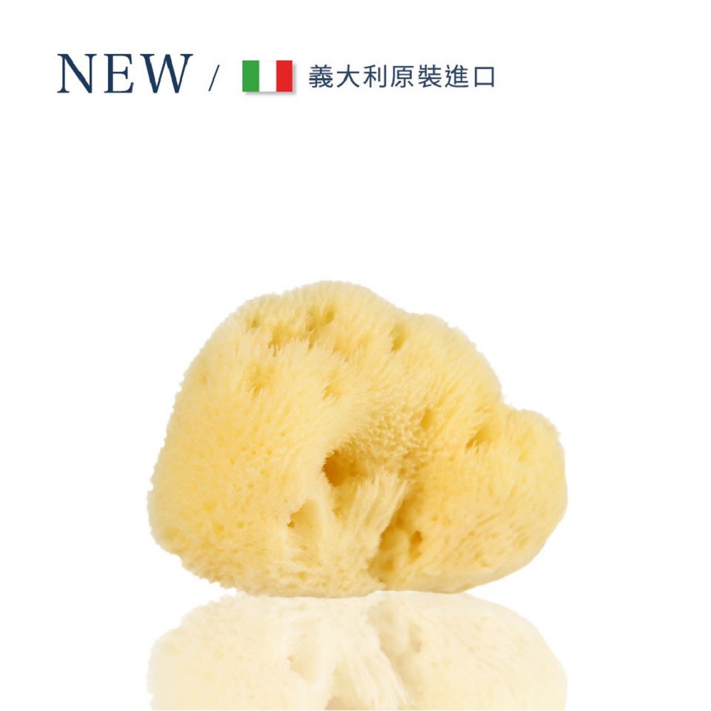 以改善海綿的形狀和外觀。使用方法：第一次使用，請於水中浸泡3-5分鐘，待其軟綿後稍做清洗海綿內外再使用。使用方式：使用後以清水洗淨海綿，並用雙手輕壓將水份擠出，放置通風乾燥處。【成分介紹】100%天然