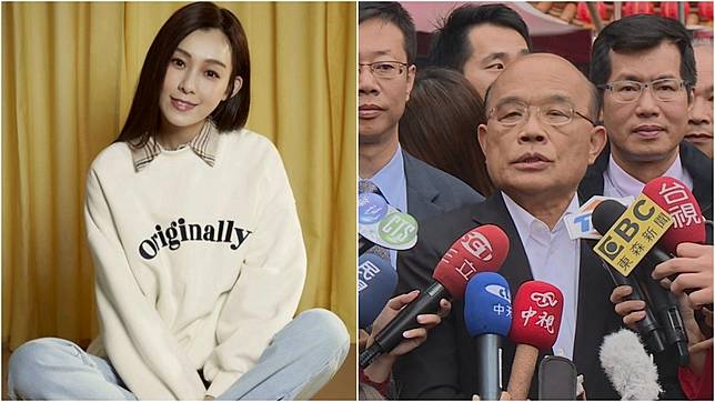 女星范范(范瑋琪)不滿行政院長蘇貞昌下令管制口罩出口，氣到在私人臉書痛罵「狗官」。(圖／翻攝自范瑋琪臉書、TVBS資料照)