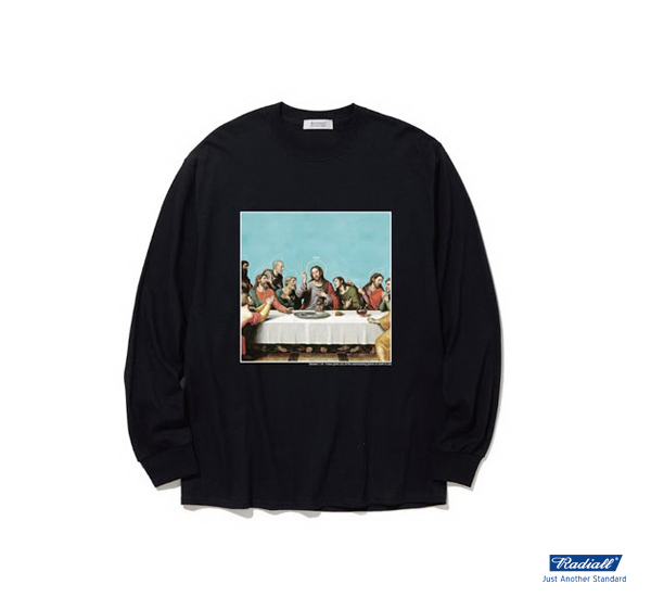 達文西最後晚餐經典畫作翻玩主題採用100%美國棉製作舒適手感一年四季均可著用黑、白兩款配色全程日本製造(m)身幅50/着丈70/肩幅47/袖丈62cm