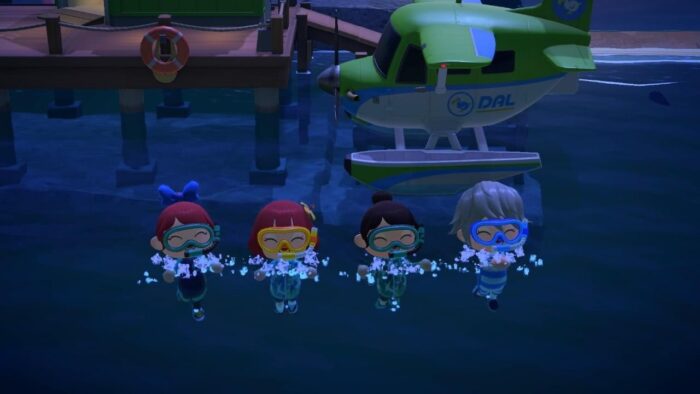 動森小neta4_眾人水上拍手