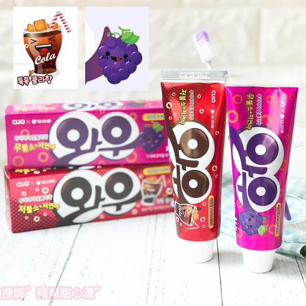 韓國CLIO X ORION 兒童專用牙膏 100g (可樂味/葡萄味) [DA012] 蘋果甜心漾