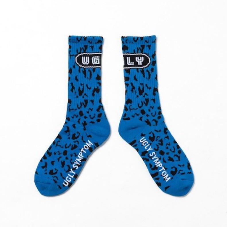 Ugly Symptom Leopard Socks Blue 豹紋襪 皇家藍