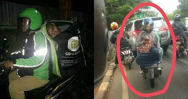 20 Foto lucu tingkah absurd penumpang ojek online, bikin gagal paham