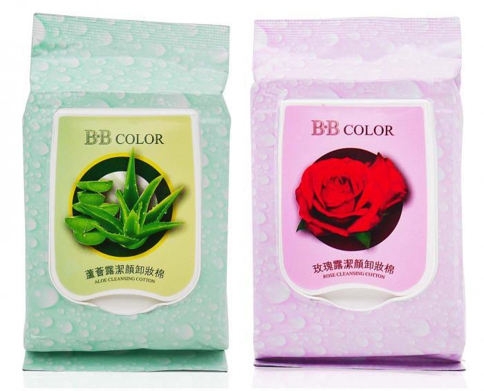 BB COLOR 易拉式潔顏卸妝棉(100片) 蘆薈/玫瑰 隨機出貨