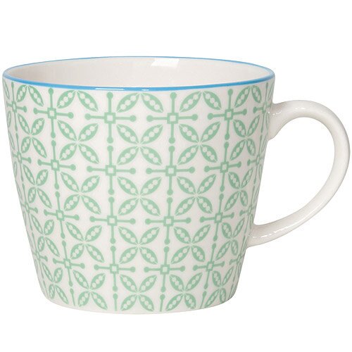 ◇美國多彩餐廚◇容量約355ml◇烏龍茶、拿鐵咖啡◇圓潤杯耳舒適手拿◇白瓷搭配圖騰彩繪