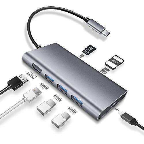 【日本代購】Scorel 7in1 USB C 集線器 Type C 充電埠 + 4 K HDMI + USB + TF + SD 介面 Macbook 適用