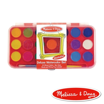 美國瑪莉莎 Melissa & Doug 美勞創意 - 豪華水彩粉餅顏料 , 21 色