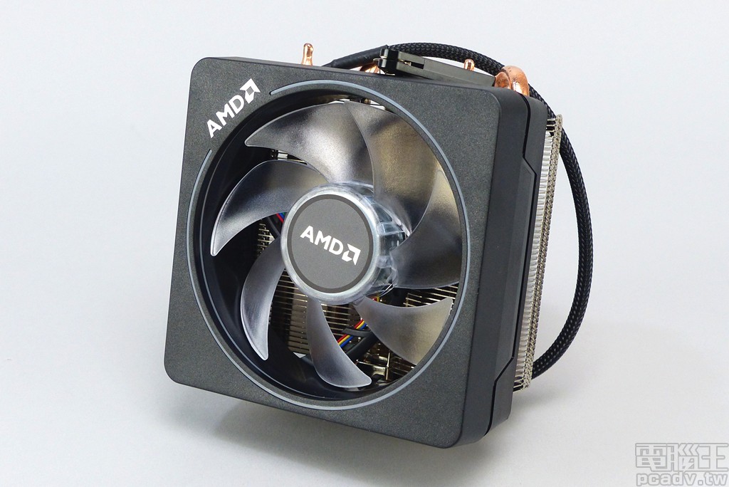 ▲ 第三代 Ryzen 桌上型處理器 Ryzen 7 以上盒裝版，均包含 1 個支援 RGB LED 同步燈光效果 Wraith Prism 散熱器，同步方式可透過 +12V、G、R、B 針腳或是主機板內建 USB 前置面板擴充針腳。