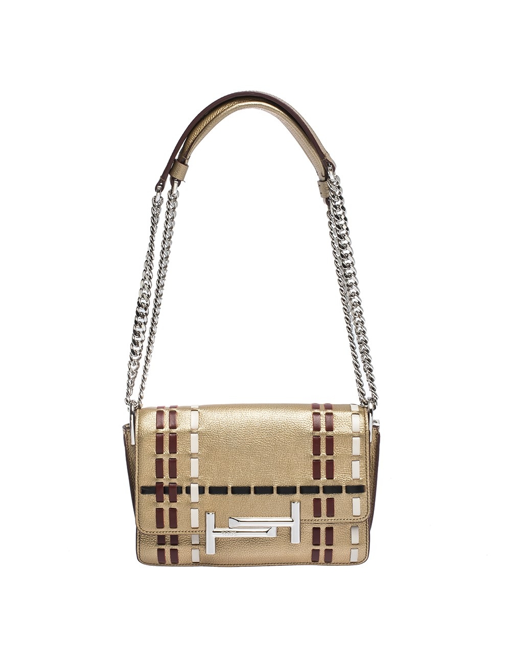 Made from gold hued leather, this handle bag from Tods is reliable and packed with style. It comes w