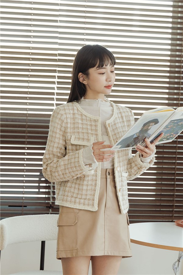 小香風格紋外套