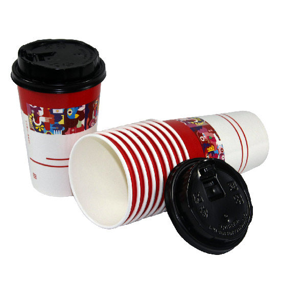 藝術咖啡紙杯蓋 (50個/串)